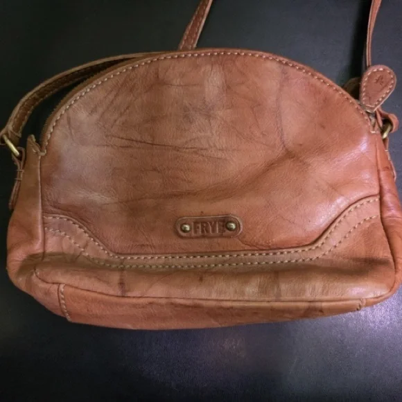 Frye Women's Brown campus Crossbody Bag/ 3 sections - Picture 3 of 8